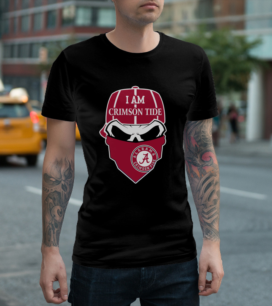I Am Crimson Tide Alabama Crimson Tide Skull T-Shirt