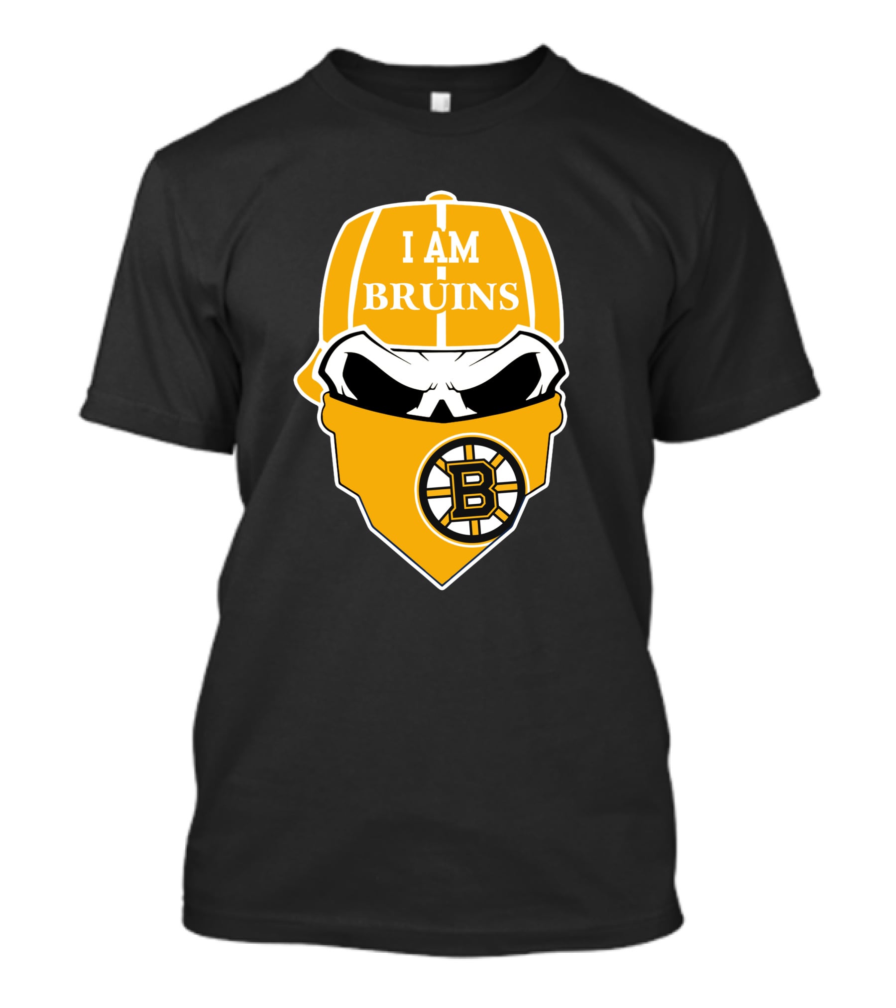 I Am Bruins Boston Bruins Skull T-Shirt