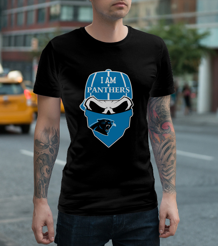 I Am Panthers Carolina Panthers Skull T-Shirt