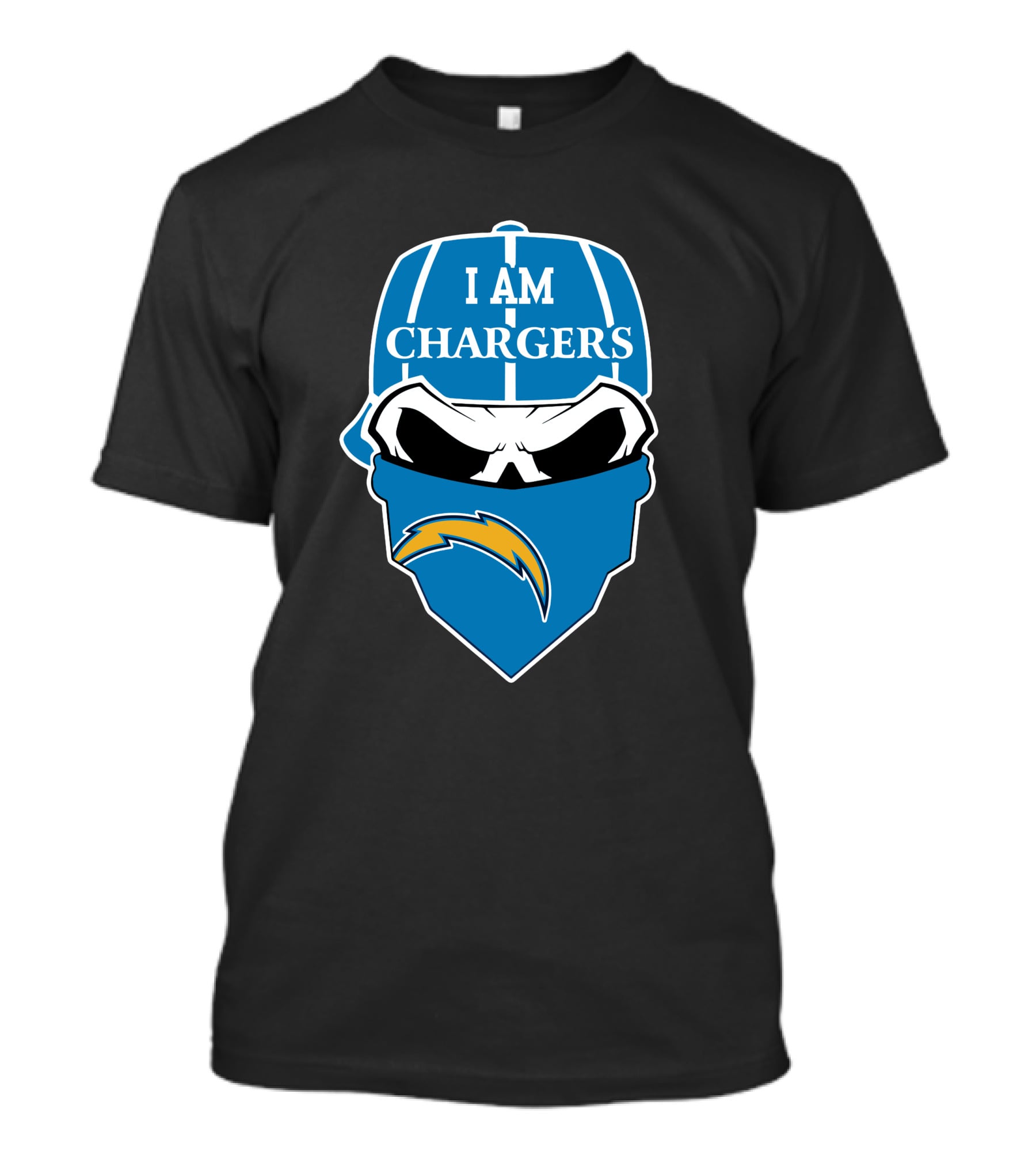 I Am Chargers Los Angeles Skull T-Shirt