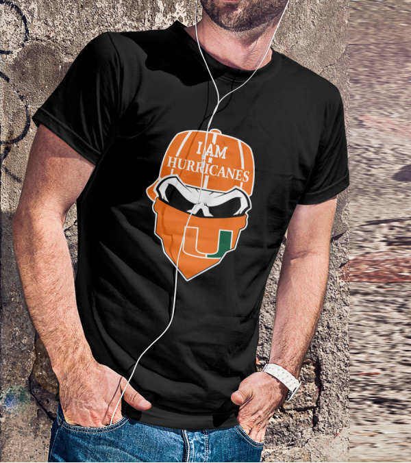 I Am Miami Hurricanes Skull U T-Shirt