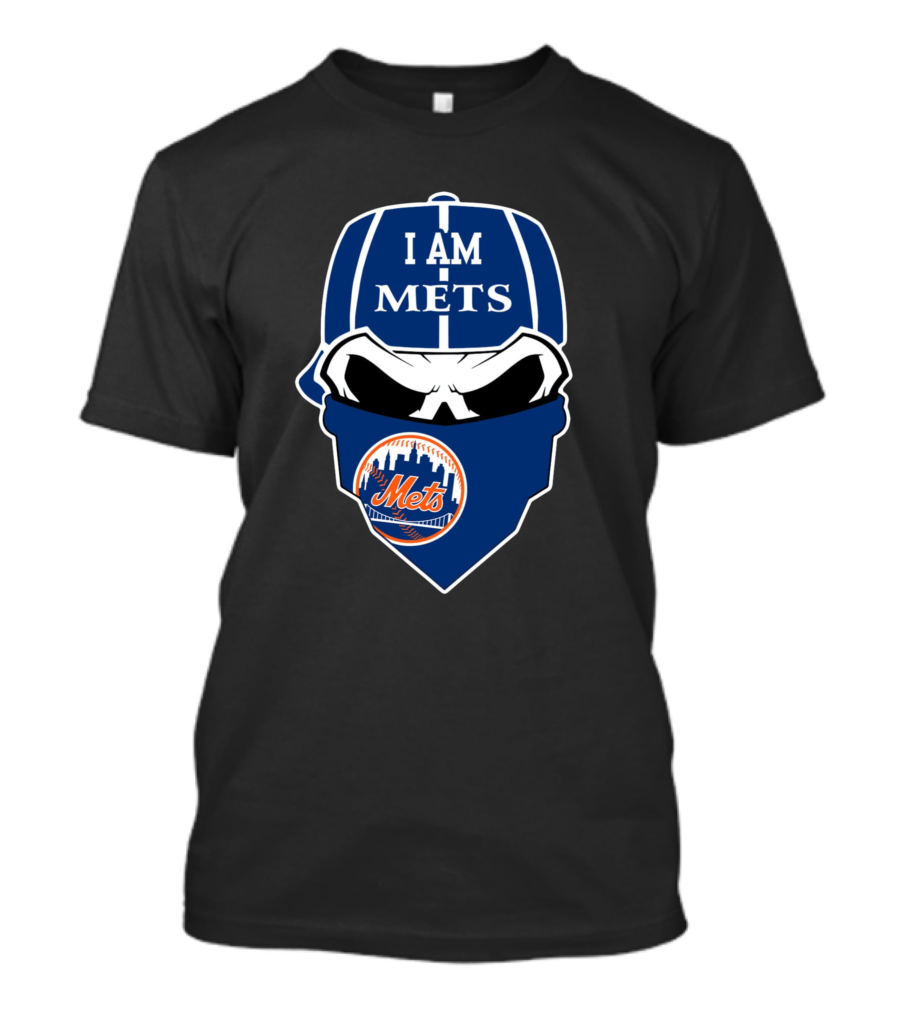 I Am Mets New York Mets Skull T-Shirt