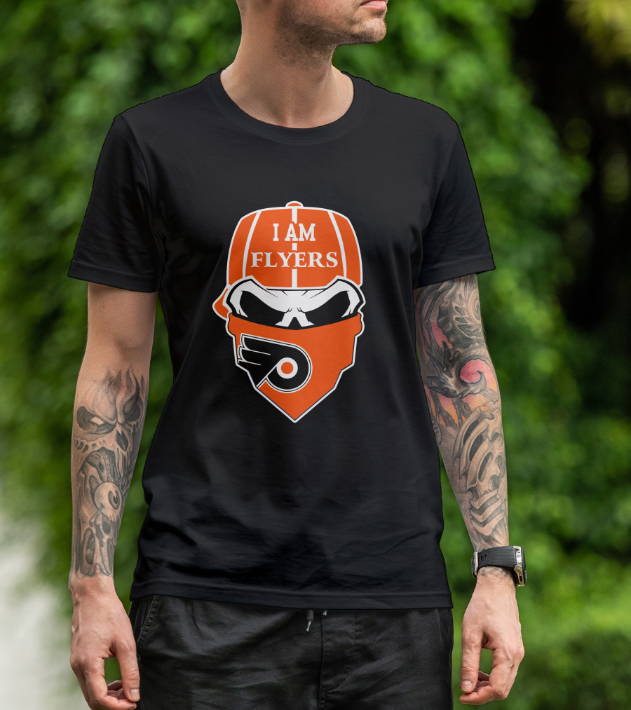 I Am Flyers Philadelphia Flyers Skull T-Shirt