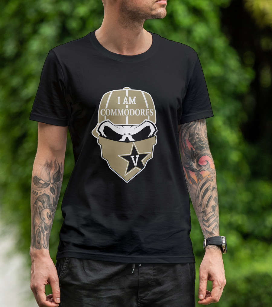 I Am Vanderbilt Commodores Skull V Star T-Shirt