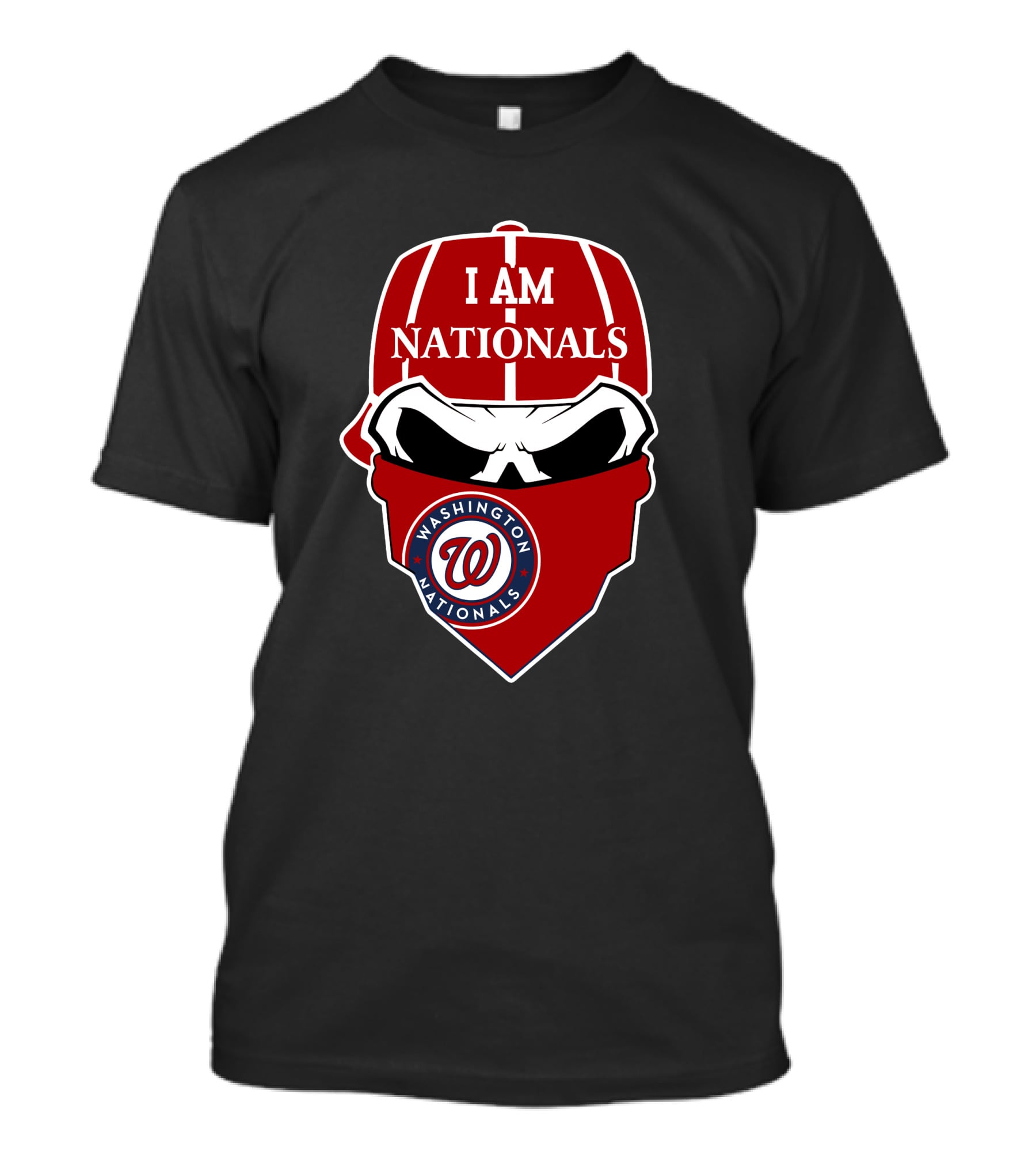 I Am Nationals Washington Nationals Skull T-Shirt