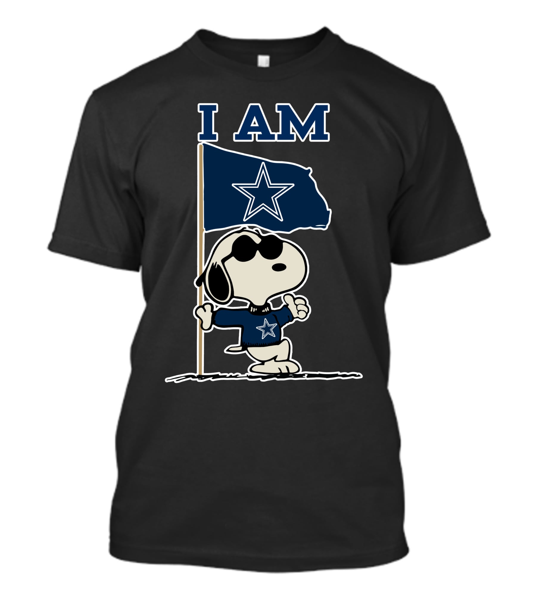 Dallas Cowboys Snoopy I Am Football Fan T-Shirt