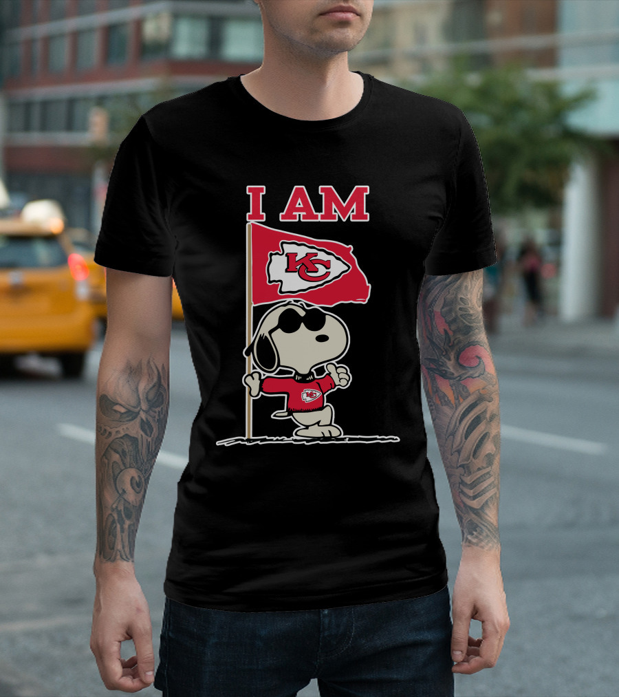 I Am Kansas City Chiefs Snoopy Kc Flag T-Shirt
