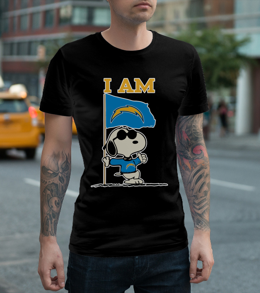 I Am Los Angeles Chargers Snoopy T-Shirt