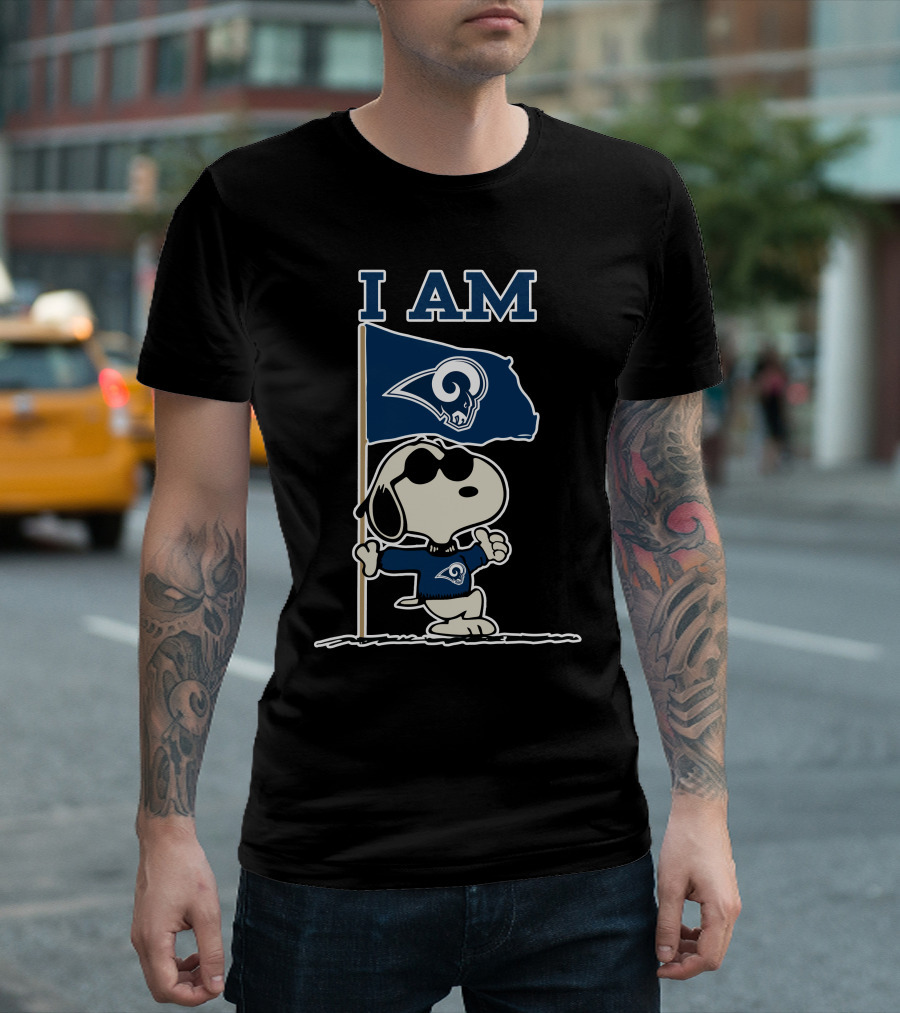 I Am Los Angeles Rams Snoopy T-Shirt