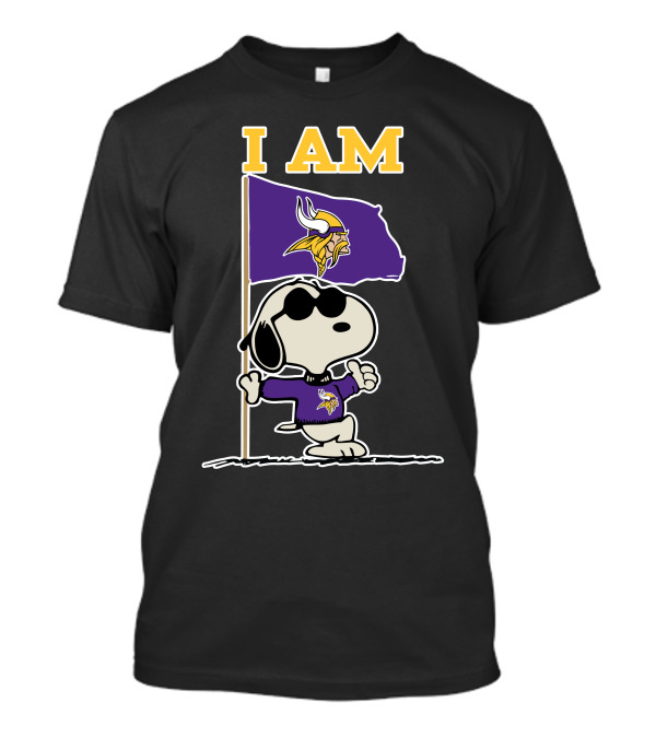 I Am Minnesota Vikings Snoopy T-Shirt