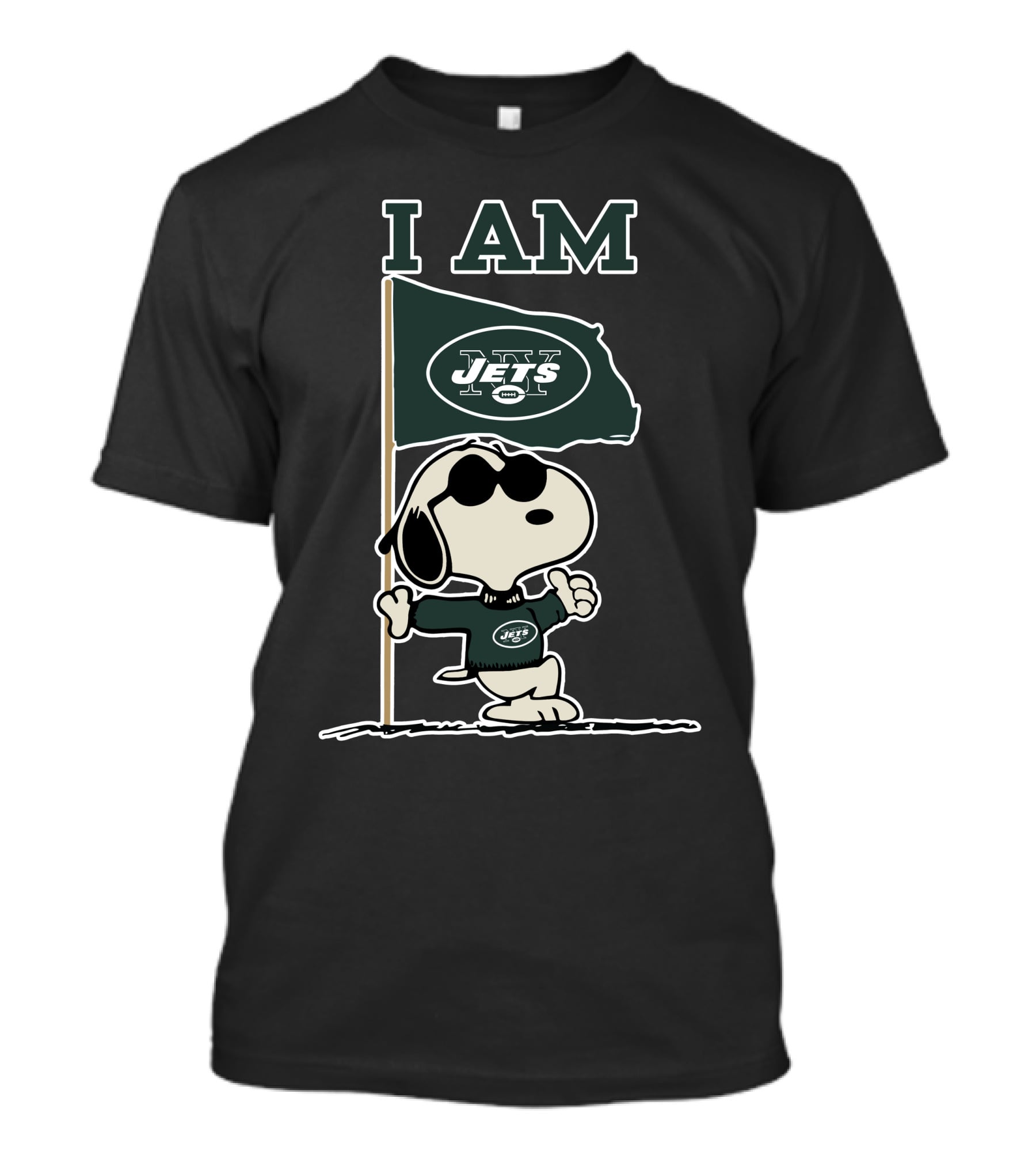 I Am Jets Snoopy New York Jets Flag T-Shirt