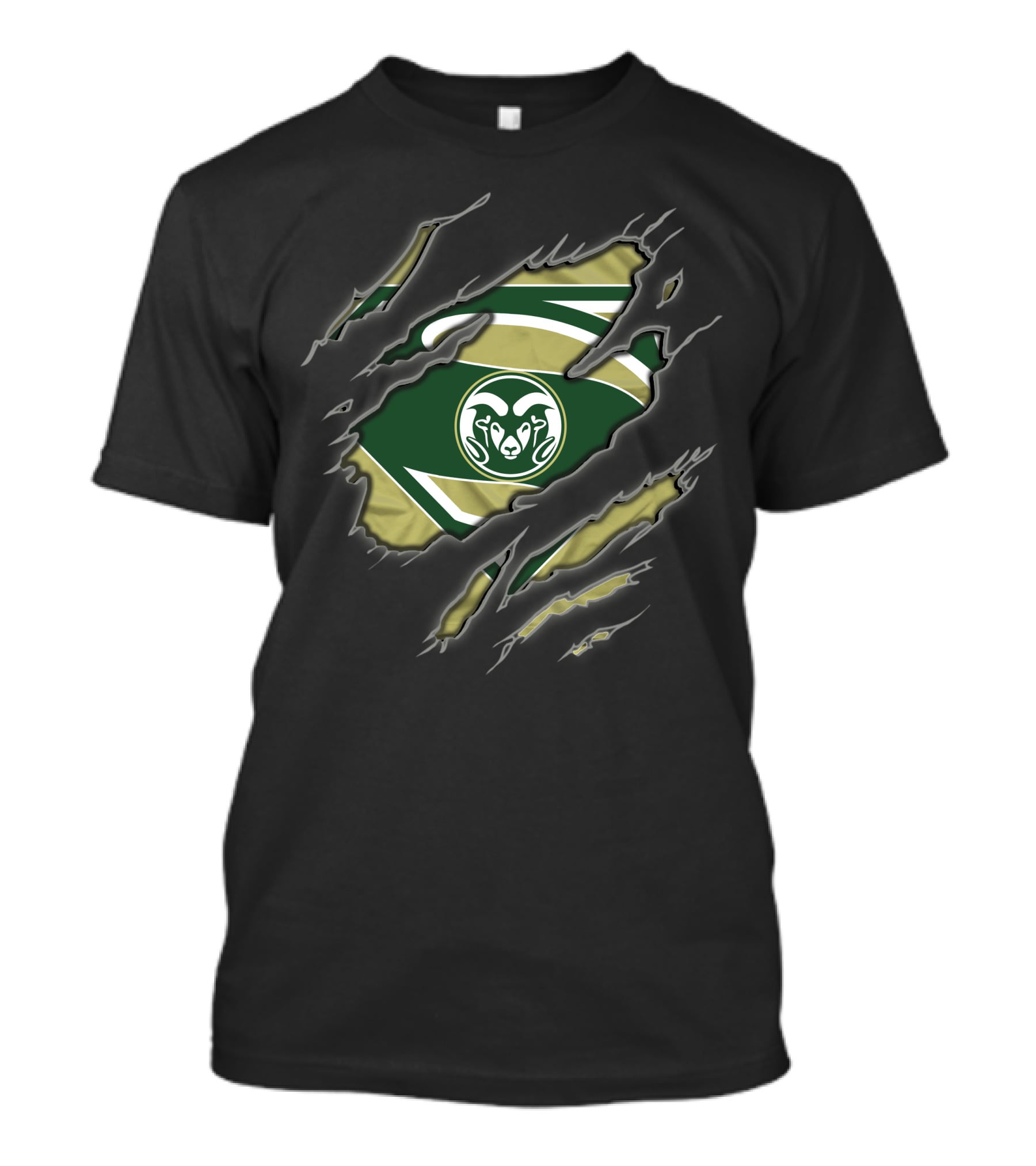 Colorado State Rams Superman Logo Ripped T-Shirt