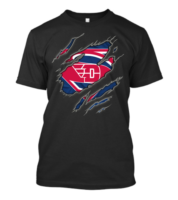 Dayton Flyers Superman Logo Claw Marks T-Shirt