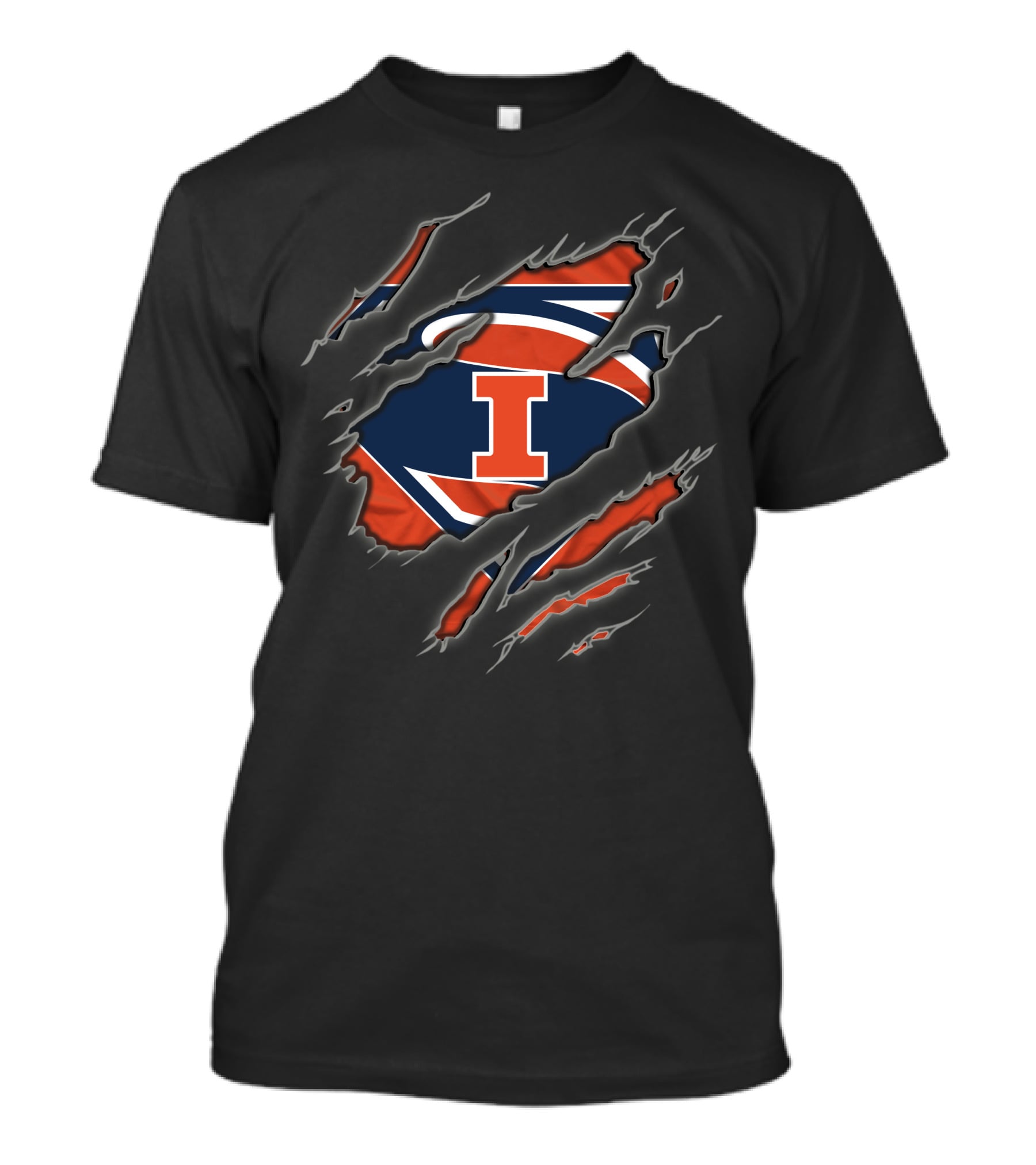 Illinois Fighting Illini Superman Logo Claw T-Shirt