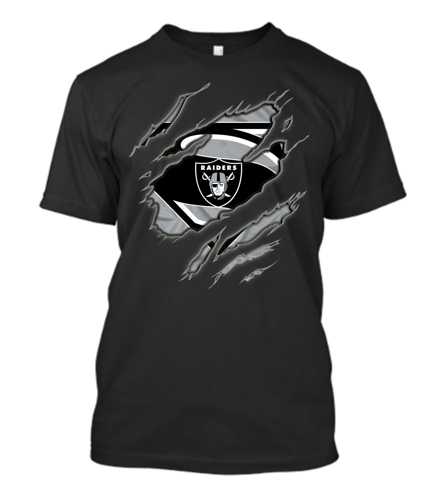 Las Vegas Raiders Superman Shield Tear T-Shirt