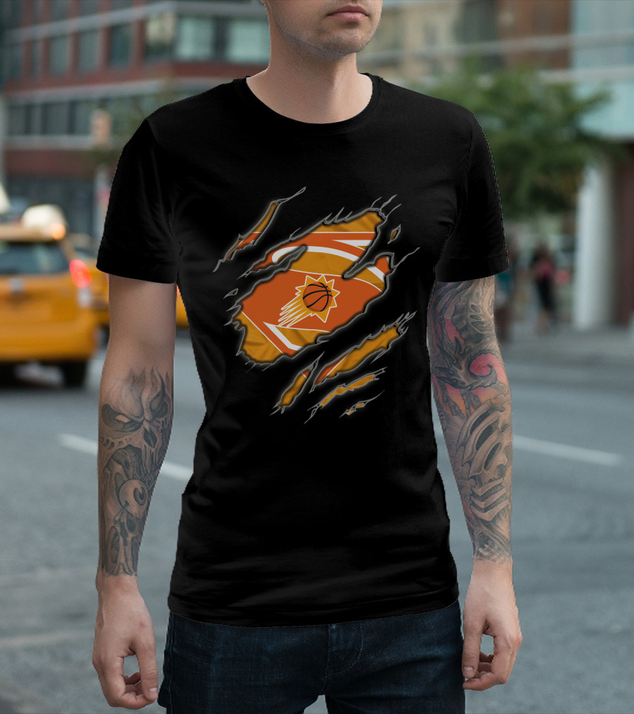 Phoenix Suns Basketball Logo Superman Torn T-Shirt