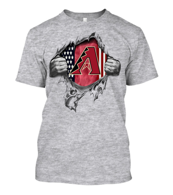 Arizona Diamondbacks American Flag Rip T-Shirt