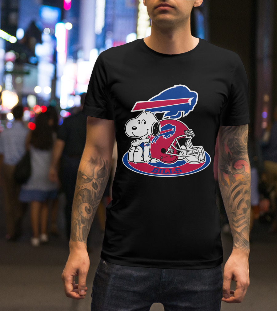 Buffalo Bills Snoopy Helmet T-Shirt