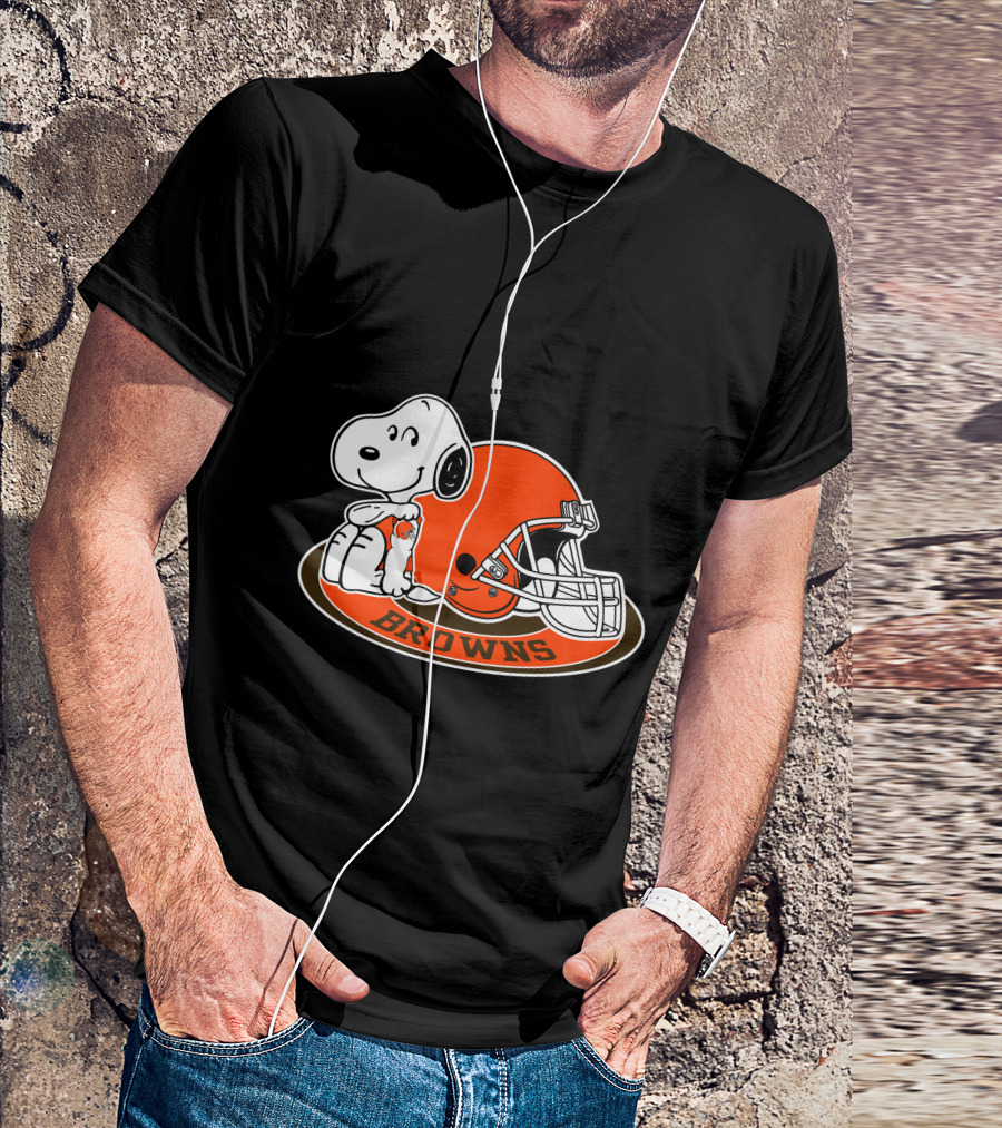Snoopy Cleveland Browns Helmet Browns T-Shirt