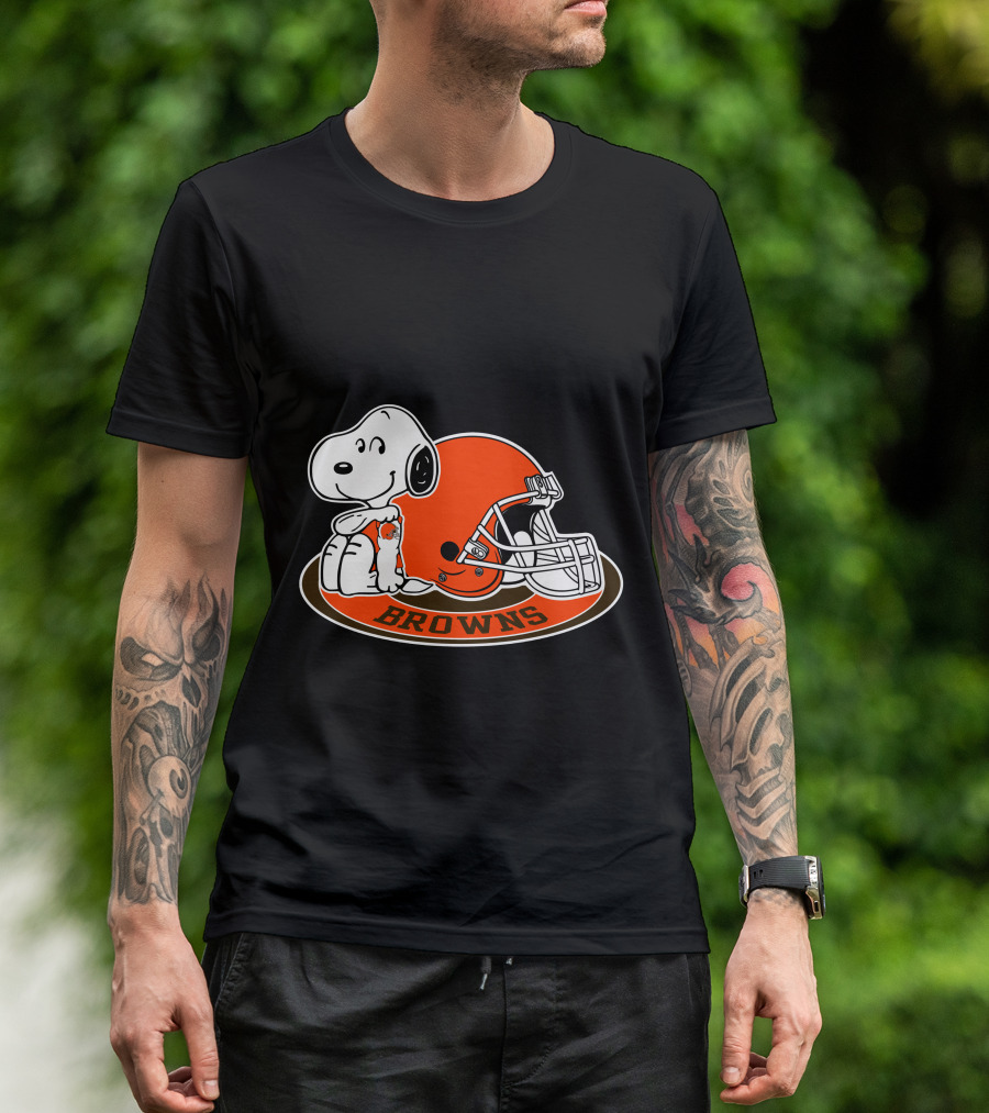 Snoopy Cleveland Browns Helmet Browns T-Shirt