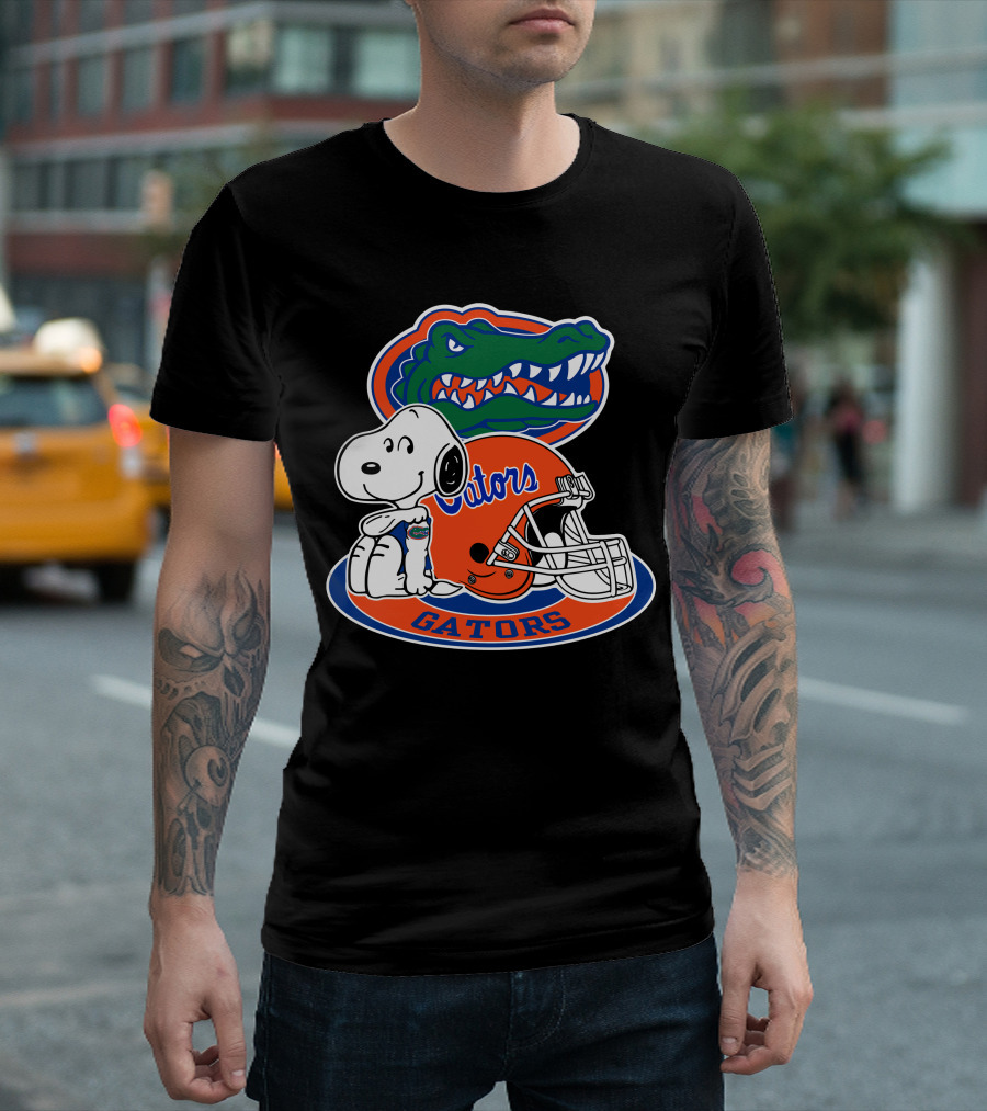 Florida Gators Snoopy Football Helmet Gators T-Shirt