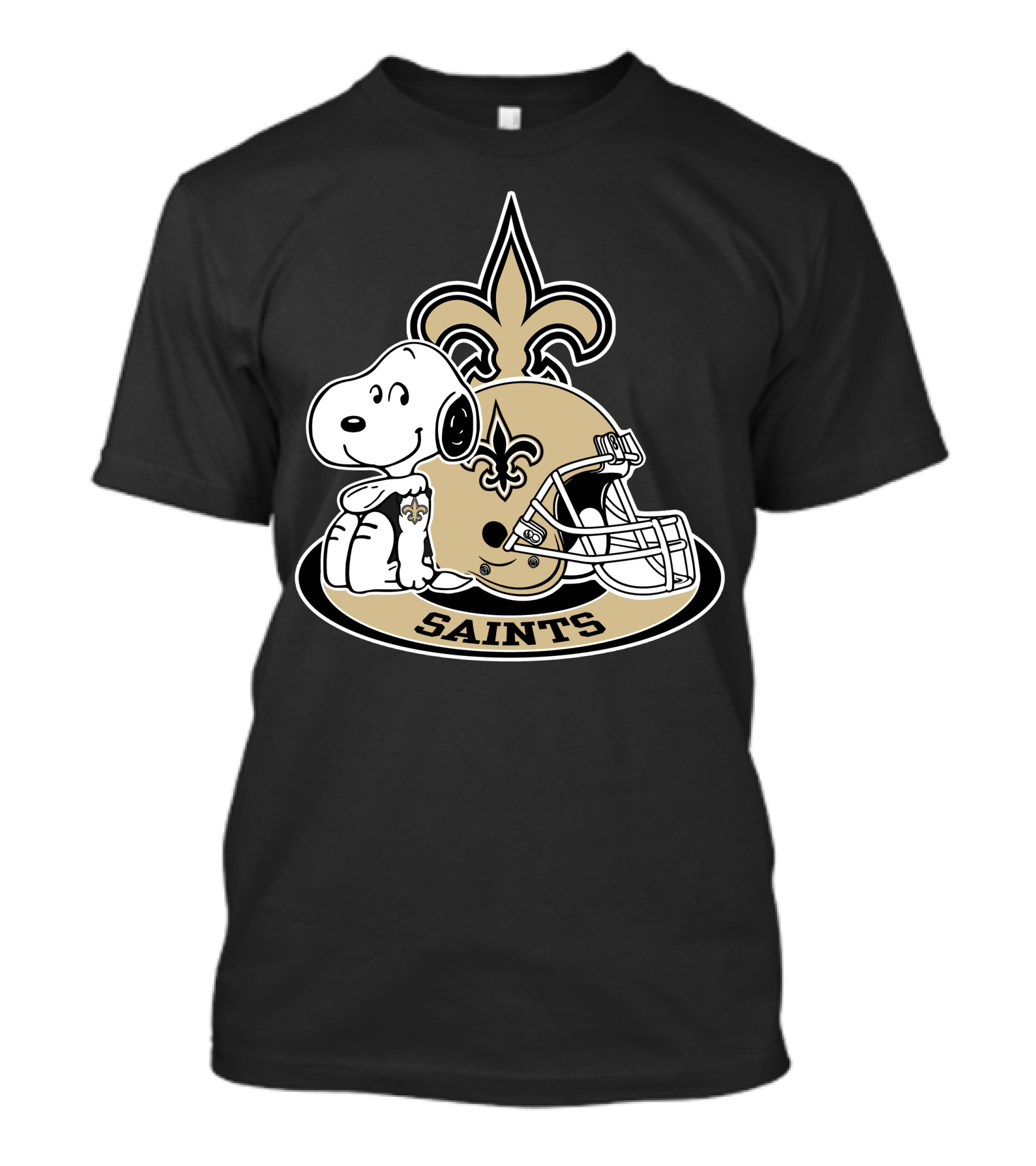 Snoopy New Orleans Saints Football Helmet Fleur-De-Lis T-Shirt