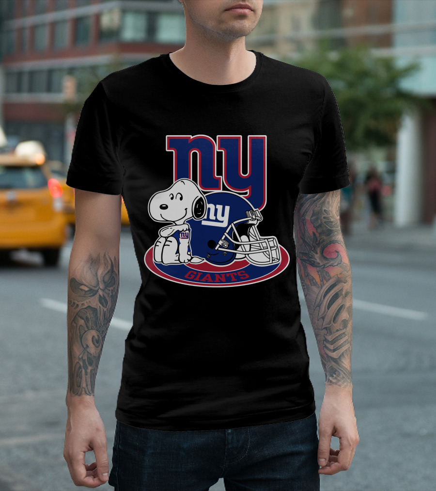 Ny Giants Snoopy Helmet Football T-Shirt