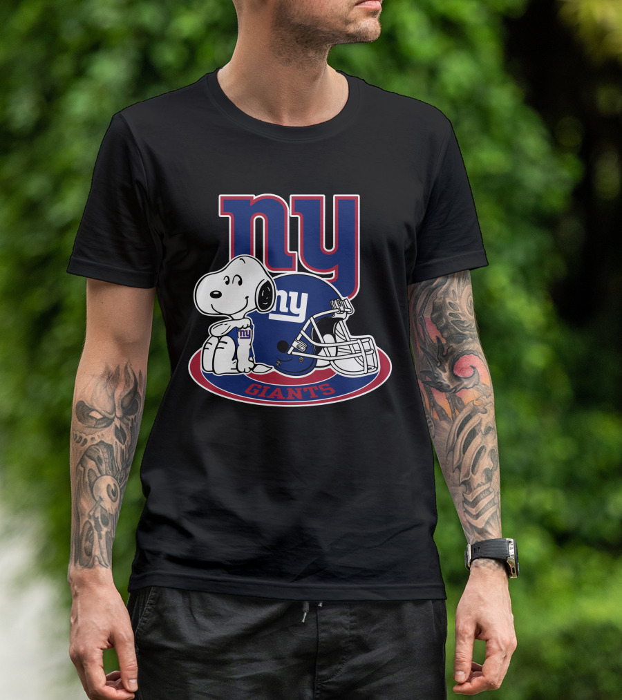 Ny Giants Snoopy Helmet Football T-Shirt