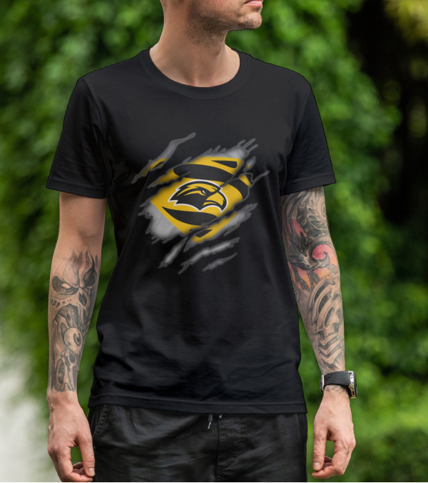 Southern Mississippi Golden Eagles Superman Style Emblem With Eagle T-Shirt