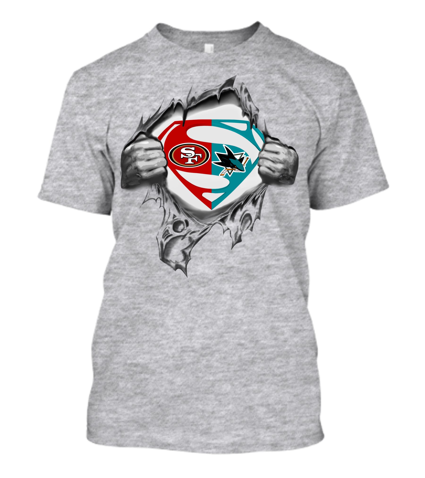 Superman San Francisco 49ers San Jose Sharks T-Shirt