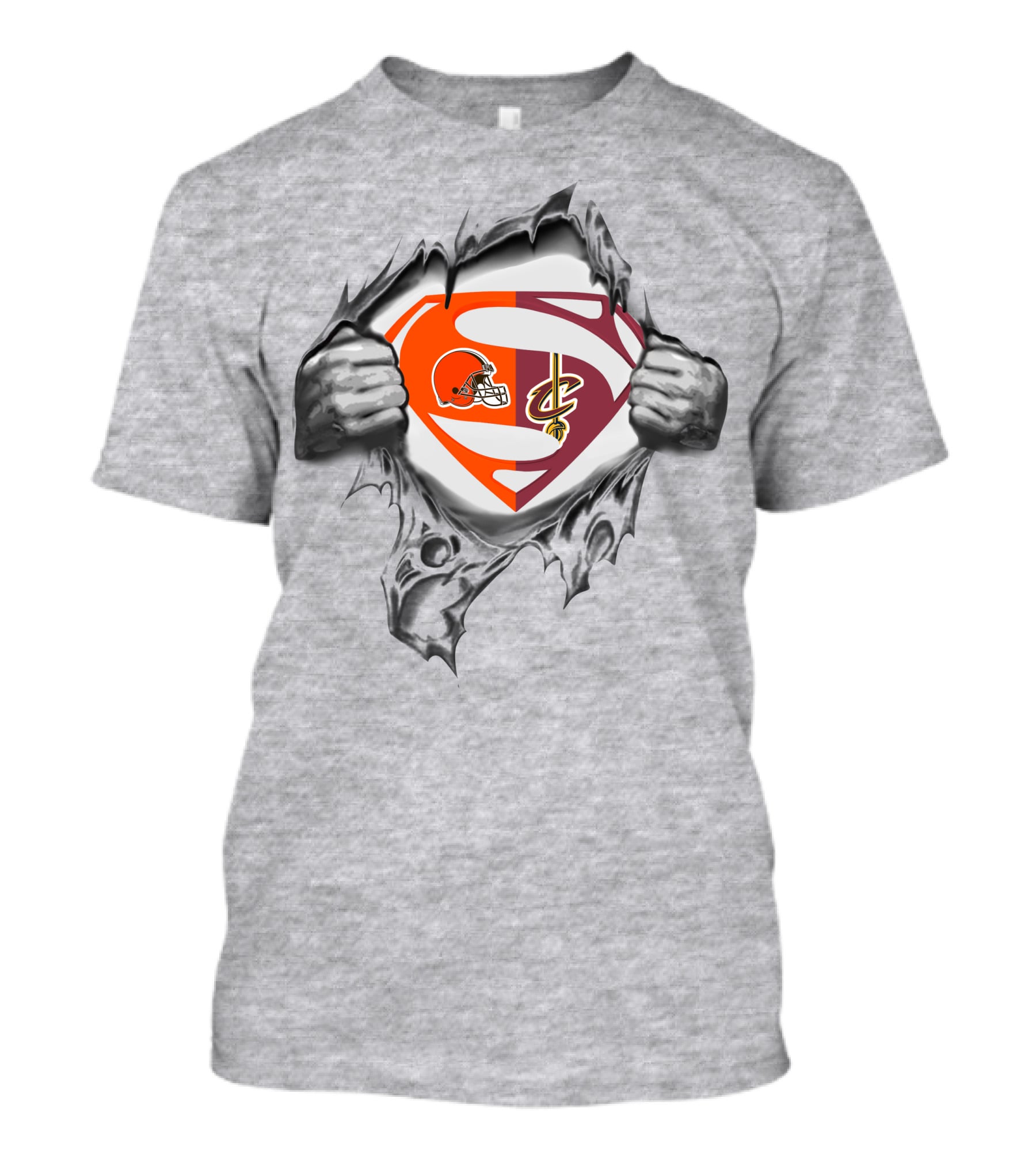 Cleveland Browns Cavaliers Superman Logo Mashup T-Shirt