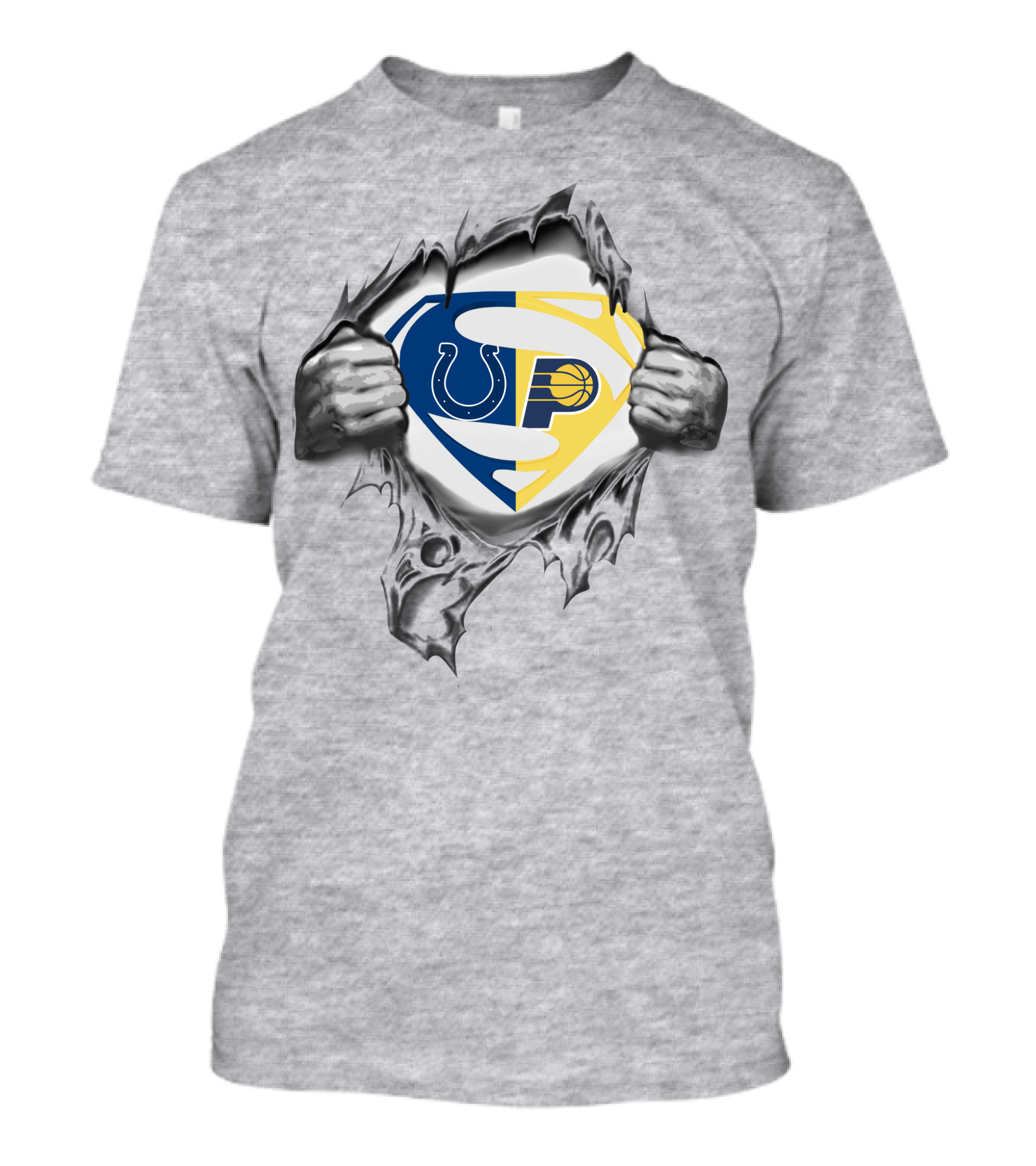 Indianapolis Colts Indiana Pacers Superman Logo Combination T-Shirt