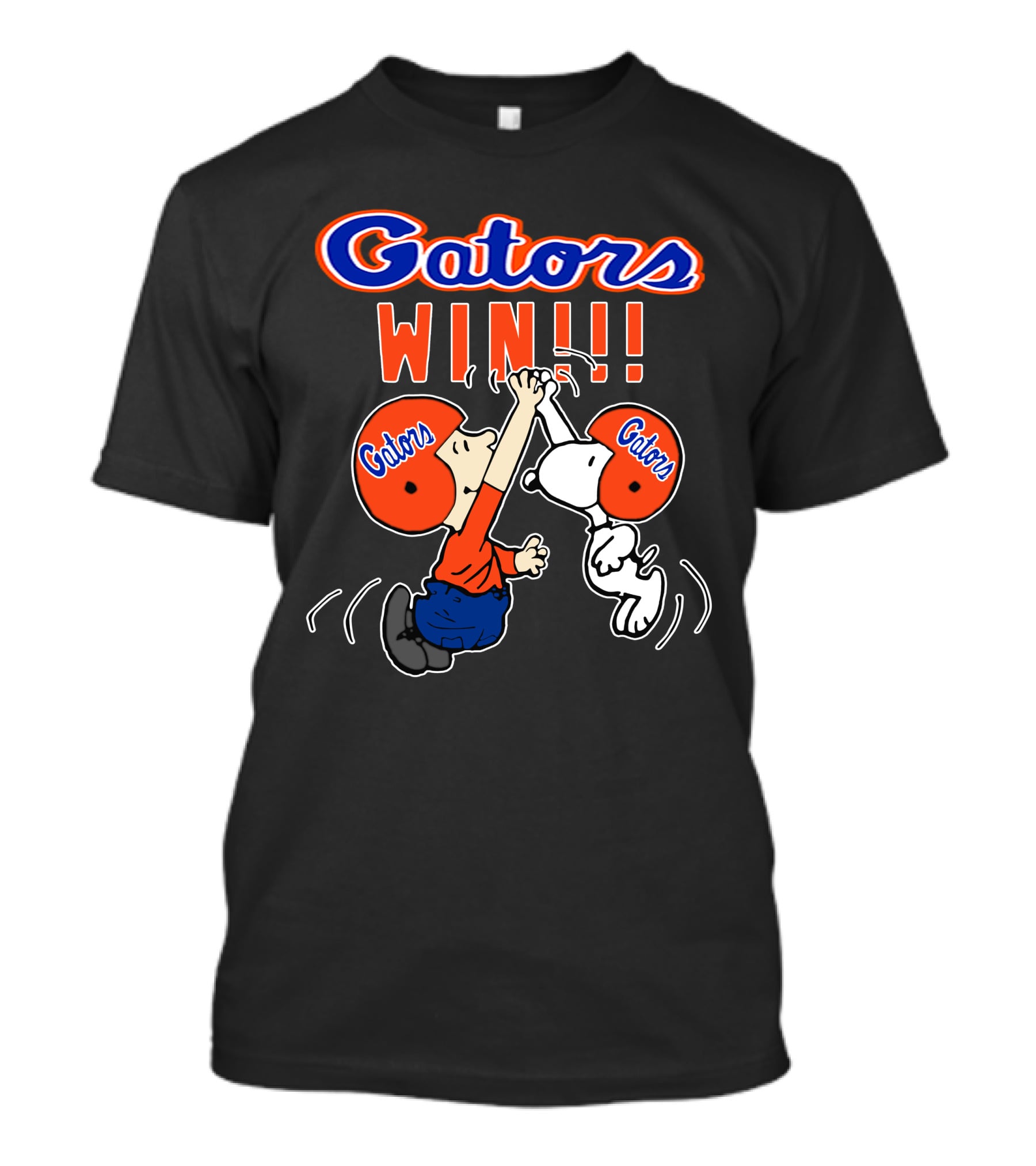 Gators Win Celebratory Cartoon Characters High Five With Florida Team Spirit T-Shirt