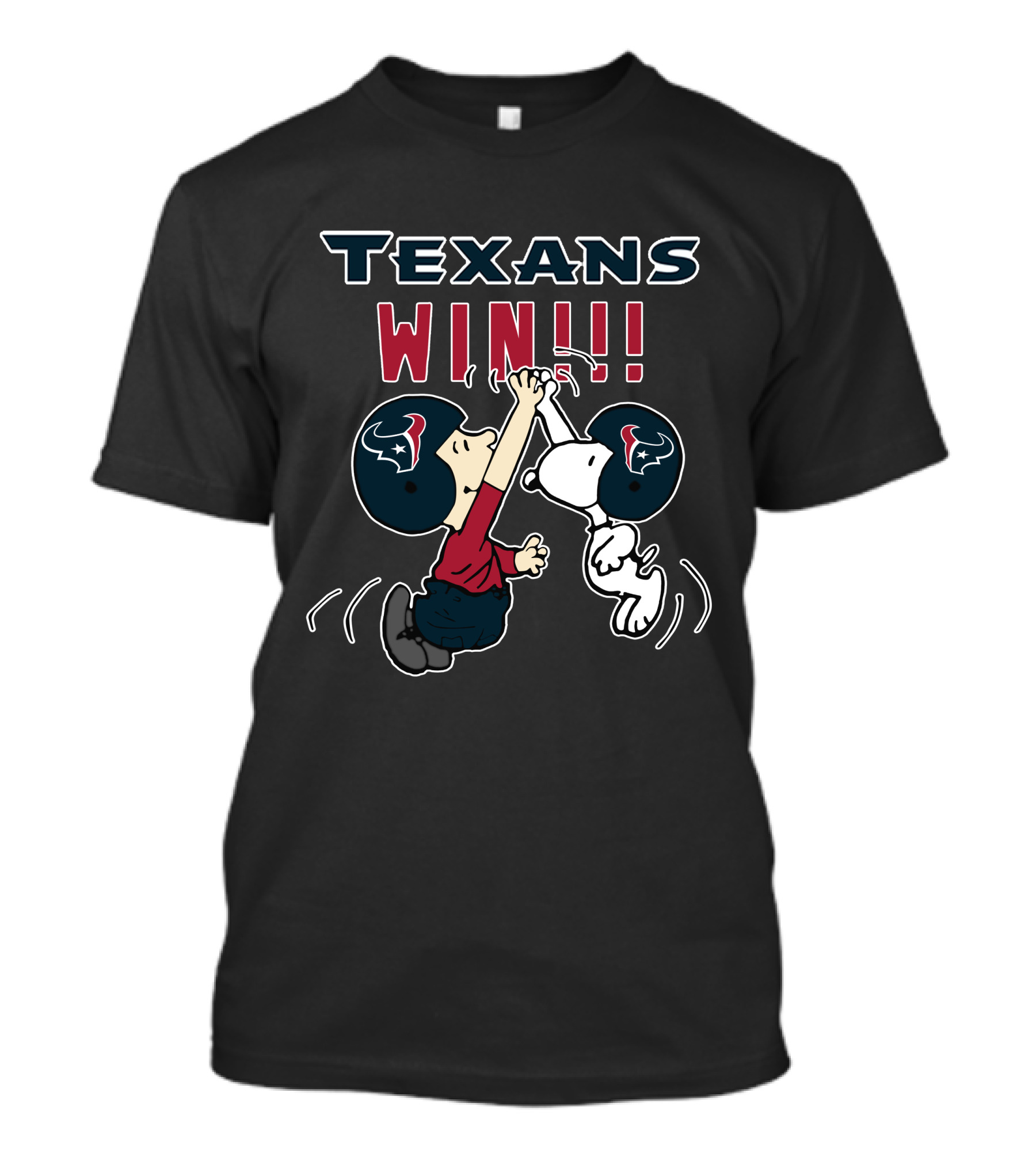 Texans Win Peanuts Characters Celebrate Houston Texans Victory T-Shirt