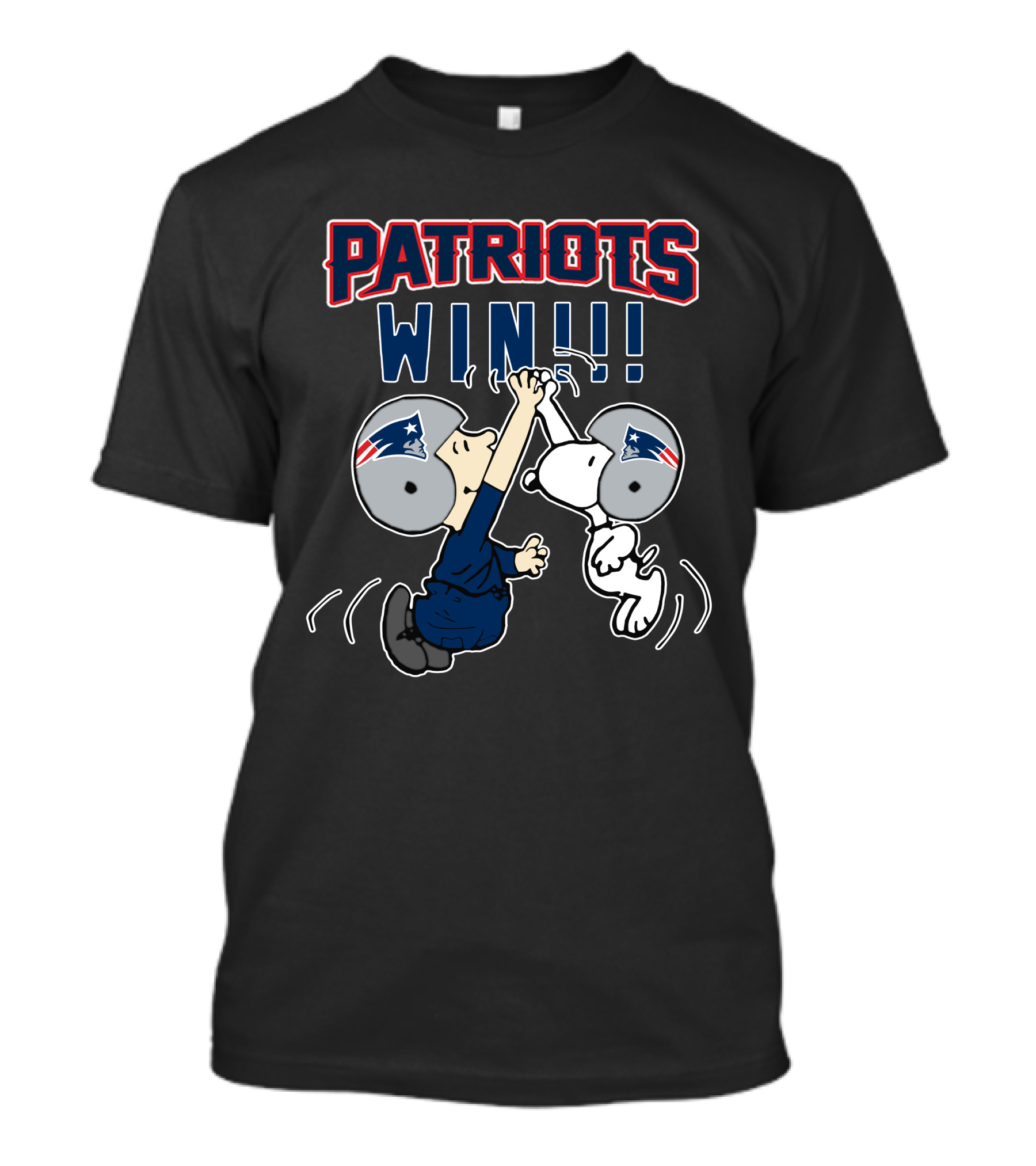 Patriots Win Snoopy High-Five Celebration T-Shirt