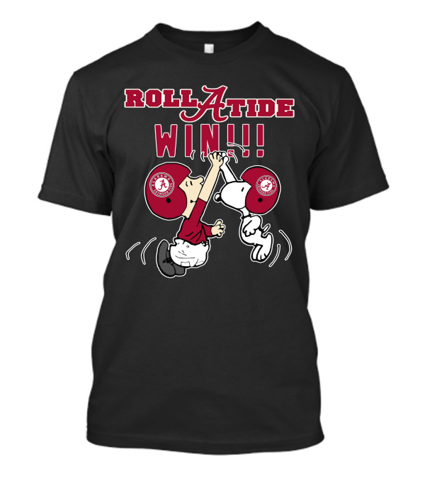 Roll Tide Win Peanuts Alabama Crimson Tide Football Celebration T-Shirt