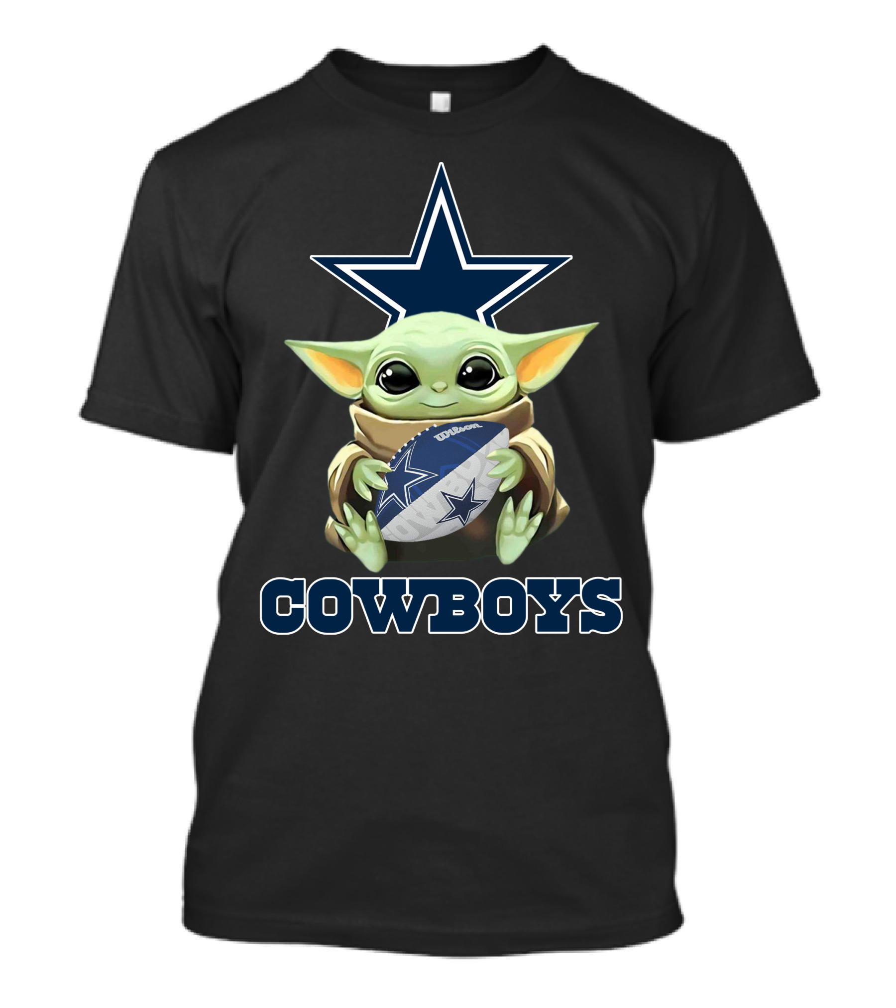 Dallas Cowboys Baby Yoda Football Star T-Shirt