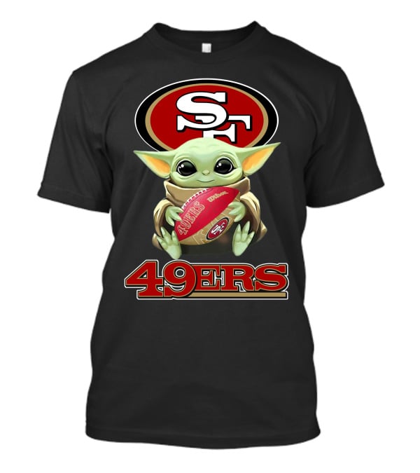 49ers Baby Yoda San Francisco Football Icon Slogan T-Shirt
