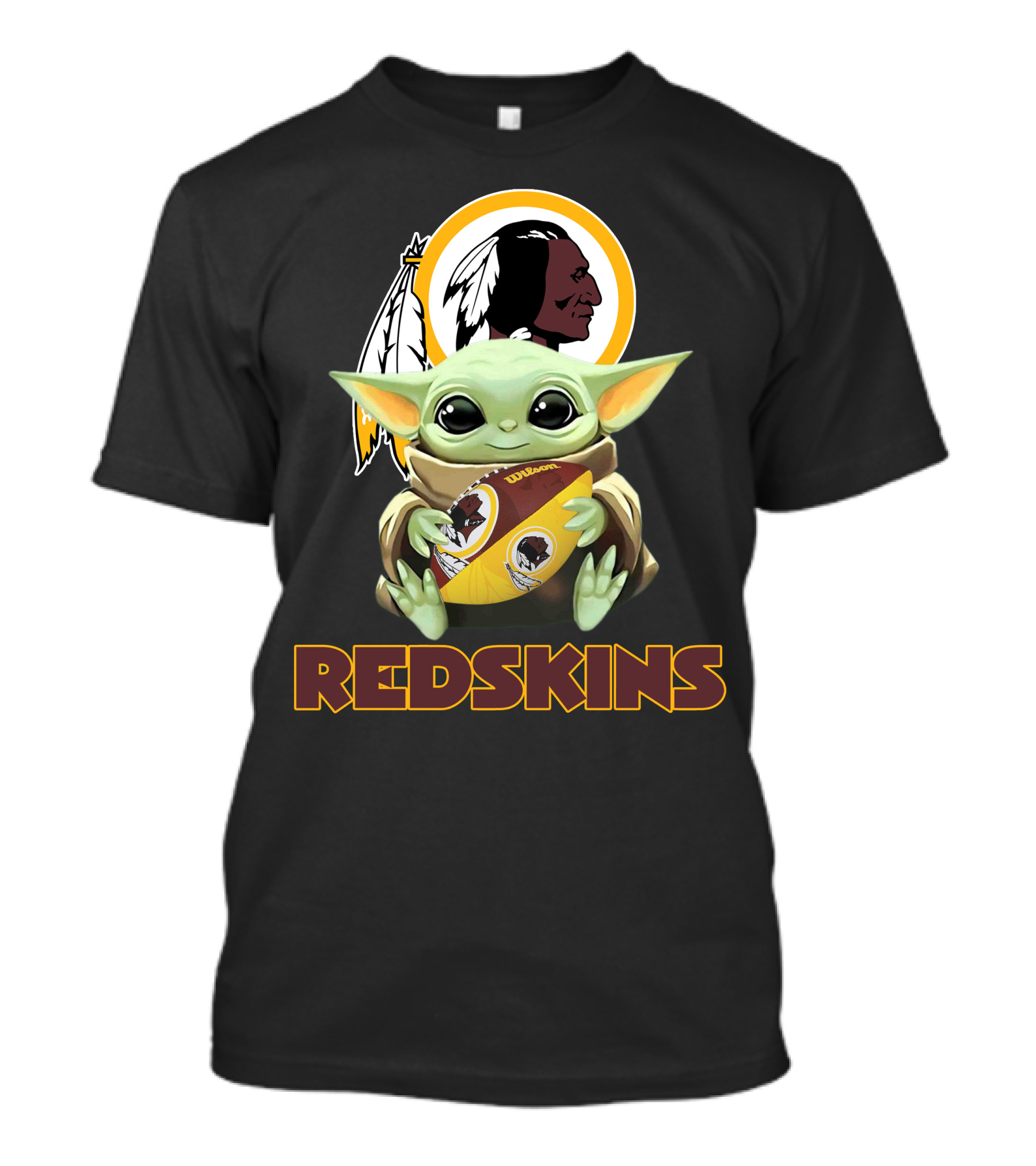 Redskins Baby Yoda Holding Washington Football T-Shirt