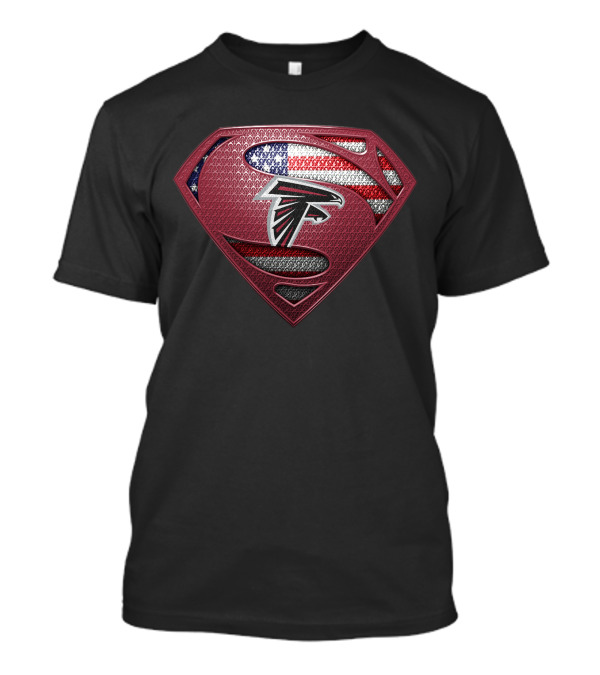 Atlanta Falcons Superman American Flag T-Shirt