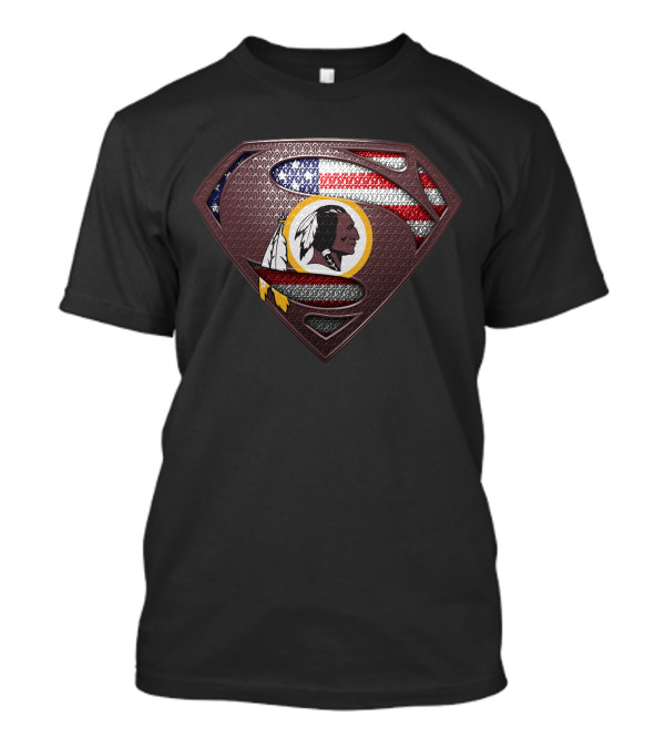 Washington Redskins Superman American Flag T-Shirt