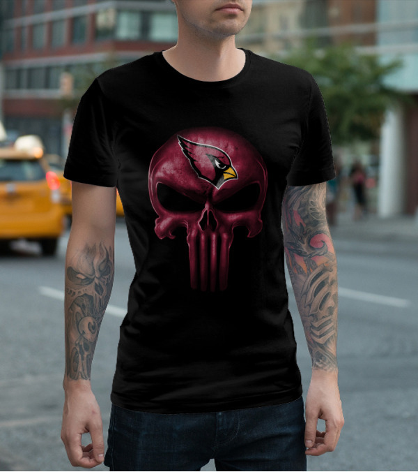 Arizona Cardinals Skull T-Shirt