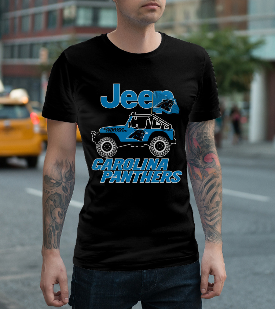Jeep Carolina Panthers Vehicle Fan Gear T-Shirt