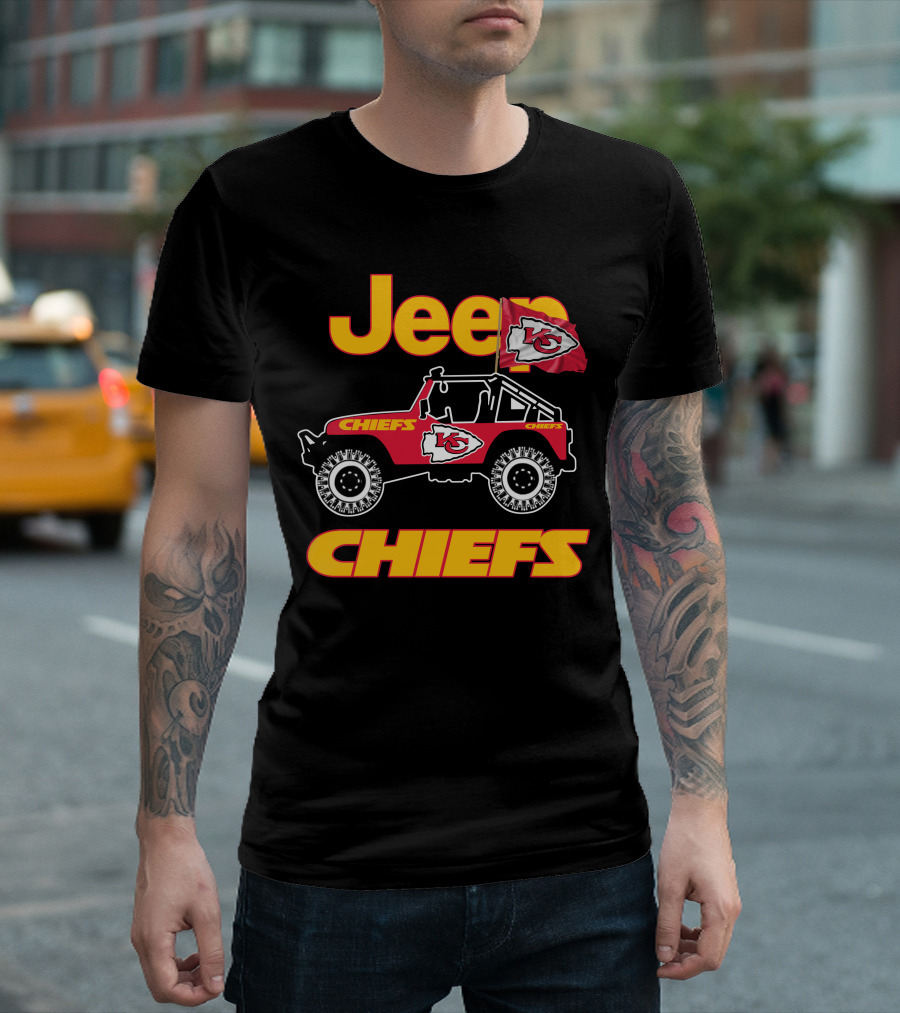 Jeep Chiefs Kansas City Flag T-Shirt