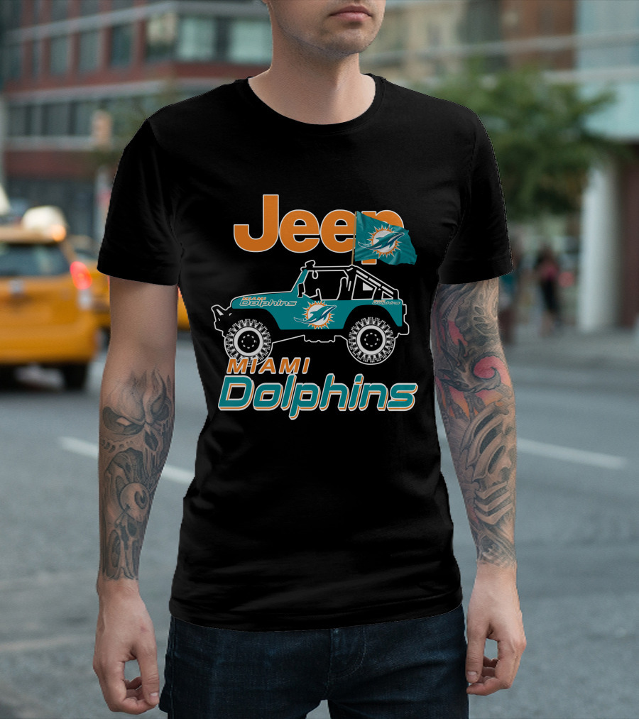 Jeep Miami Dolphins Flag T-Shirt