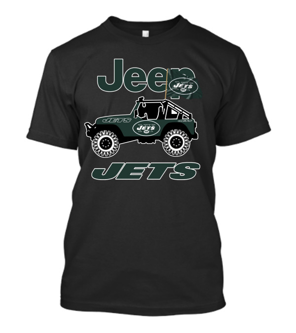 Jeep New York Jets Logo Flag Off-Road Vehicle T-Shirt