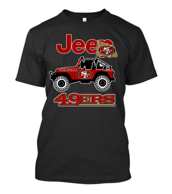 Jeep San Francisco 49ers Logo Flag 49ers T-Shirt