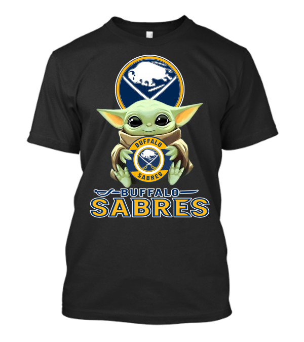 Buffalo Sabres Baby Yoda Holding Team T-Shirt