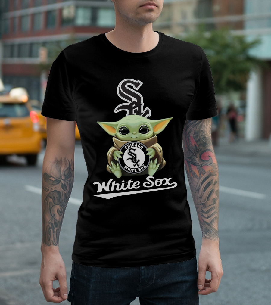 Chicago White Sox Baby Yoda Logo Star Wars Fans T-Shirt
