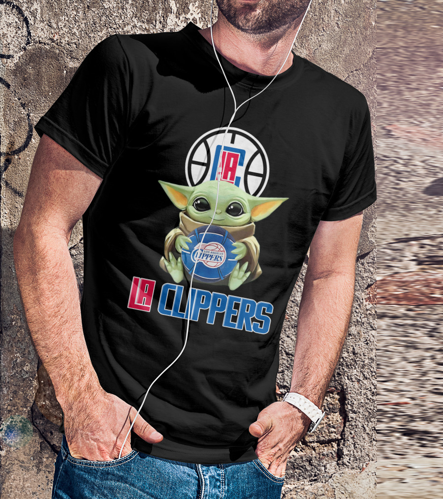La Clippers Baby Yoda Los Angeles Basketball Fan Gear T-Shirt